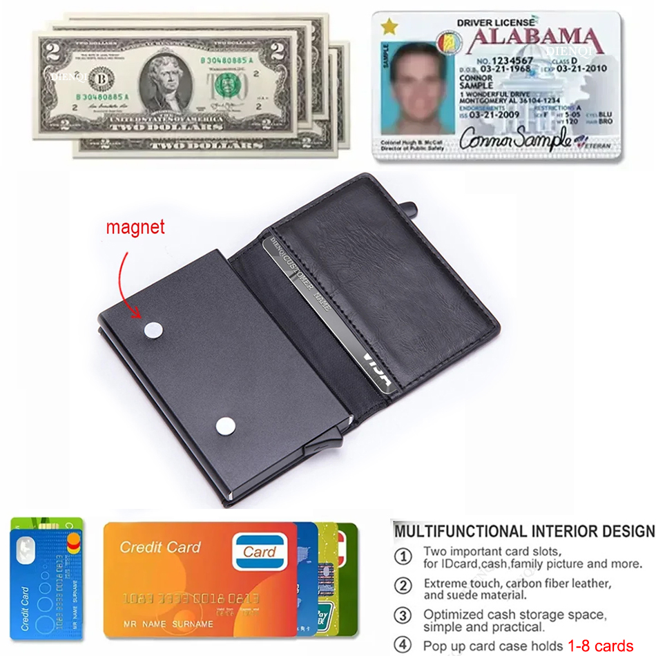 Cartera con Bloqueo RFID, Tarj - Card Top Loader reseña y precio