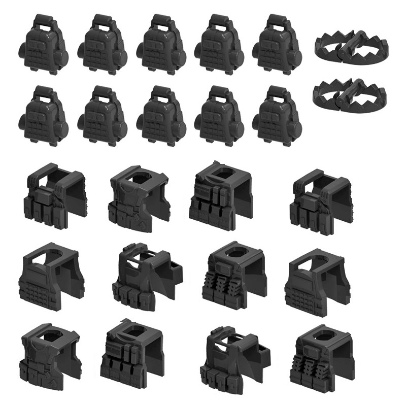 MOC-armadura militar, chaleco  - Lego Minifigure Holder reseña y precio